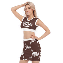 Load image into Gallery viewer, UTO IV Women's Collarless V Collar Vest Skirt Suit