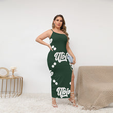 Load image into Gallery viewer, UTO IV Women's Oblique-Shoulder Exposure Dress With Side Split (Plus Size)