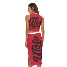 Load image into Gallery viewer, All-Over Print Women's Tank Top & Split High Skirt Set