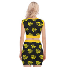 Load image into Gallery viewer, UTO IV Women's Collarless V Collar Vest Skirt Suit