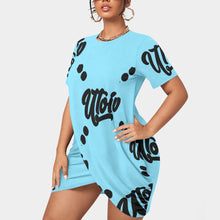 Load image into Gallery viewer, UTO IV Women’s Stacked Hem Dress With Short Sleeve(Plus Size)