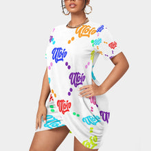 Load image into Gallery viewer, UTO IV Women’s Stacked Hem Dress With Short Sleeve(Plus Size)