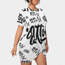 Load image into Gallery viewer, UTO IV Women’s Stacked Hem Dress With Short Sleeve(Plus Size)