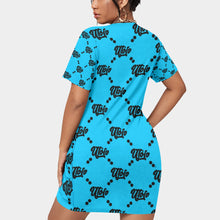 Load image into Gallery viewer, UTO IV Women’s Stacked Hem Dress With Short Sleeve(Plus Size)
