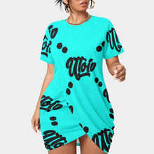 Load image into Gallery viewer, UTO IV Women’s Stacked Hem Dress With Short Sleeve(Plus Size)