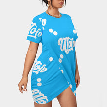 Load image into Gallery viewer, UTO IV Women’s Stacked Hem Dress With Short Sleeve(Plus Size)