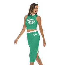 Load image into Gallery viewer, All-Over Print Women's Tank Top & Split High Skirt Set