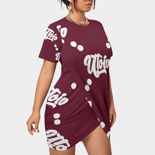 Load image into Gallery viewer, UTO IV Women’s Stacked Hem Dress With Short Sleeve (Plus Size)
