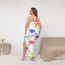Load image into Gallery viewer, UTO IV Women's Oblique-Shoulder Exposure Dress With Side Split (Plus Size)