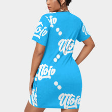 Load image into Gallery viewer, UTO IV Women’s Stacked Hem Dress With Short Sleeve(Plus Size)