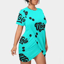 Load image into Gallery viewer, UTO IV Women’s Stacked Hem Dress With Short Sleeve(Plus Size)