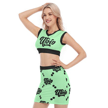 Load image into Gallery viewer, UTO IV Women's Collarless V Collar Vest Skirt Suit