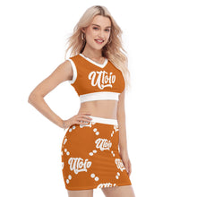 Load image into Gallery viewer, UTO IV Women's Collarless V Collar Vest Skirt Suit