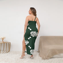 Load image into Gallery viewer, UTO IV Women's Oblique-Shoulder Exposure Dress With Side Split (Plus Size)