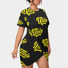 Load image into Gallery viewer, UTO IV Women’s Stacked Hem Dress With Short Sleeve(Plus Size)