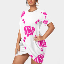 Load image into Gallery viewer, UTO IV Women’s Stacked Hem Dress With Short Sleeve(Plus Size)