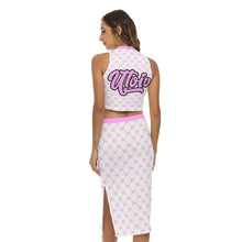 Load image into Gallery viewer, All-Over Print Women's Tank Top & Split High Skirt Set