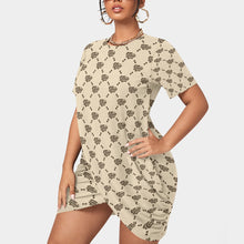 Load image into Gallery viewer, UTO IV Women’s Stacked Hem Dress With Short Sleeve(Plus Size)