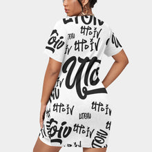 Load image into Gallery viewer, UTO IV Women’s Stacked Hem Dress With Short Sleeve(Plus Size)