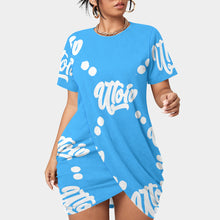 Load image into Gallery viewer, UTO IV Women’s Stacked Hem Dress With Short Sleeve(Plus Size)