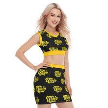 Load image into Gallery viewer, UTO IV Women's Collarless V Collar Vest Skirt Suit