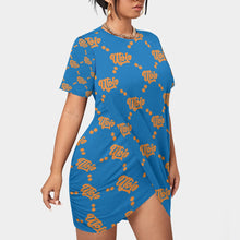 Load image into Gallery viewer, UTO IV Women’s Stacked Hem Dress With Short Sleeve(Plus Size)