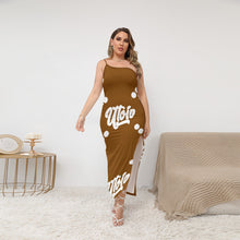 Load image into Gallery viewer, UTO IV Women's Oblique-Shoulder Exposure Dress With Side Split (Plus Size)