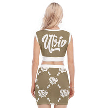 Load image into Gallery viewer, UTO IV V-Neck Vest Skirt Suit