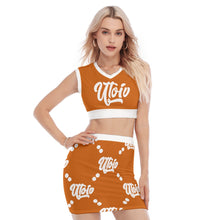 Load image into Gallery viewer, UTO IV Women's Collarless V Collar Vest Skirt Suit