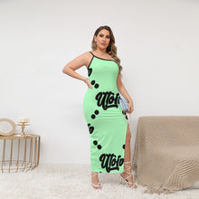 Load image into Gallery viewer, UTO IV Women's Oblique-Shoulder Exposure Dress With Side Split (Plus Size)