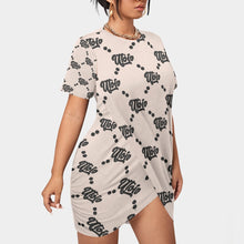 Load image into Gallery viewer, UTO IV Women’s Stacked Hem Dress With Short Sleeve(Plus Size)