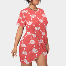 Load image into Gallery viewer, UTO IV Women’s Stacked Hem Dress With Short Sleeve(Plus Size)
