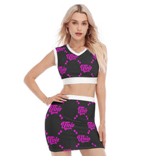 Load image into Gallery viewer, UTO IV "Spider Crab" Women's Collarless V Collar Vest Skirt Suit