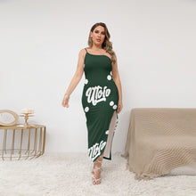 Load image into Gallery viewer, UTO IV Women's Oblique-Shoulder Exposure Dress With Side Split (Plus Size)