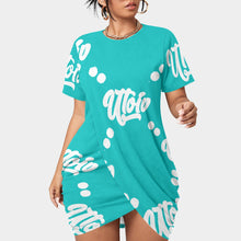 Load image into Gallery viewer, UTO IV Women’s Stacked Hem Dress With Short Sleeve(Plus Size)