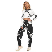 Load image into Gallery viewer, UTO IV "Dalmatian" Women's Crop Sweatshirt Suit