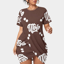 Load image into Gallery viewer, UTO IV Women’s Stacked Hem Dress With Short Sleeve(Plus Size)