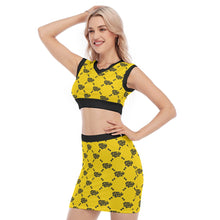 Load image into Gallery viewer, UTO IV V-Neck Vest Skirt Suit