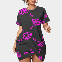 Load image into Gallery viewer, UTO IV Women’s Stacked Hem Dress With Short Sleeve(Plus Size)