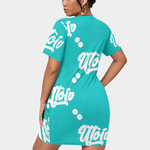 Load image into Gallery viewer, UTO IV Women’s Stacked Hem Dress With Short Sleeve(Plus Size)