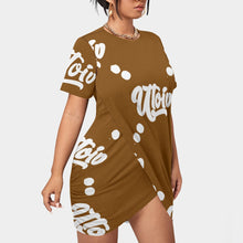 Load image into Gallery viewer, UTO IV Women’s Stacked Hem Dress With Short Sleeve(Plus Size)