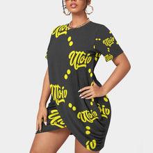 Load image into Gallery viewer, UTO IV Women’s Stacked Hem Dress With Short Sleeve(Plus Size)