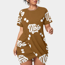 Load image into Gallery viewer, UTO IV Women’s Stacked Hem Dress With Short Sleeve(Plus Size)