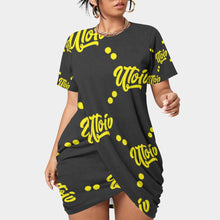 Load image into Gallery viewer, UTO IV Women’s Stacked Hem Dress With Short Sleeve(Plus Size)