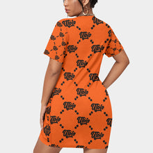 Load image into Gallery viewer, UTO IV Women’s Stacked Hem Dress With Short Sleeve(Plus Size)