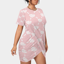 Load image into Gallery viewer, UTO IV Women’s Stacked Hem Dress With Short Sleeve(Plus Size)