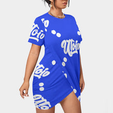 Load image into Gallery viewer, UTO IV Women’s Stacked Hem Dress With Short Sleeve(Plus Size)