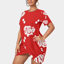 Load image into Gallery viewer, UTO IV Women’s Stacked Hem Dress With Short Sleeve(Plus Size)