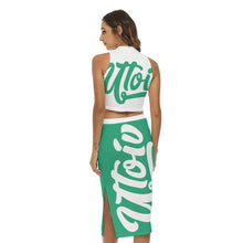 Load image into Gallery viewer, All-Over Print Women's Tank Top & Split High Skirt Set