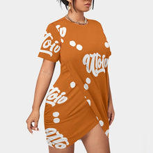 Load image into Gallery viewer, UTO IV Women’s Stacked Hem Dress With Short Sleeve(Plus Size)